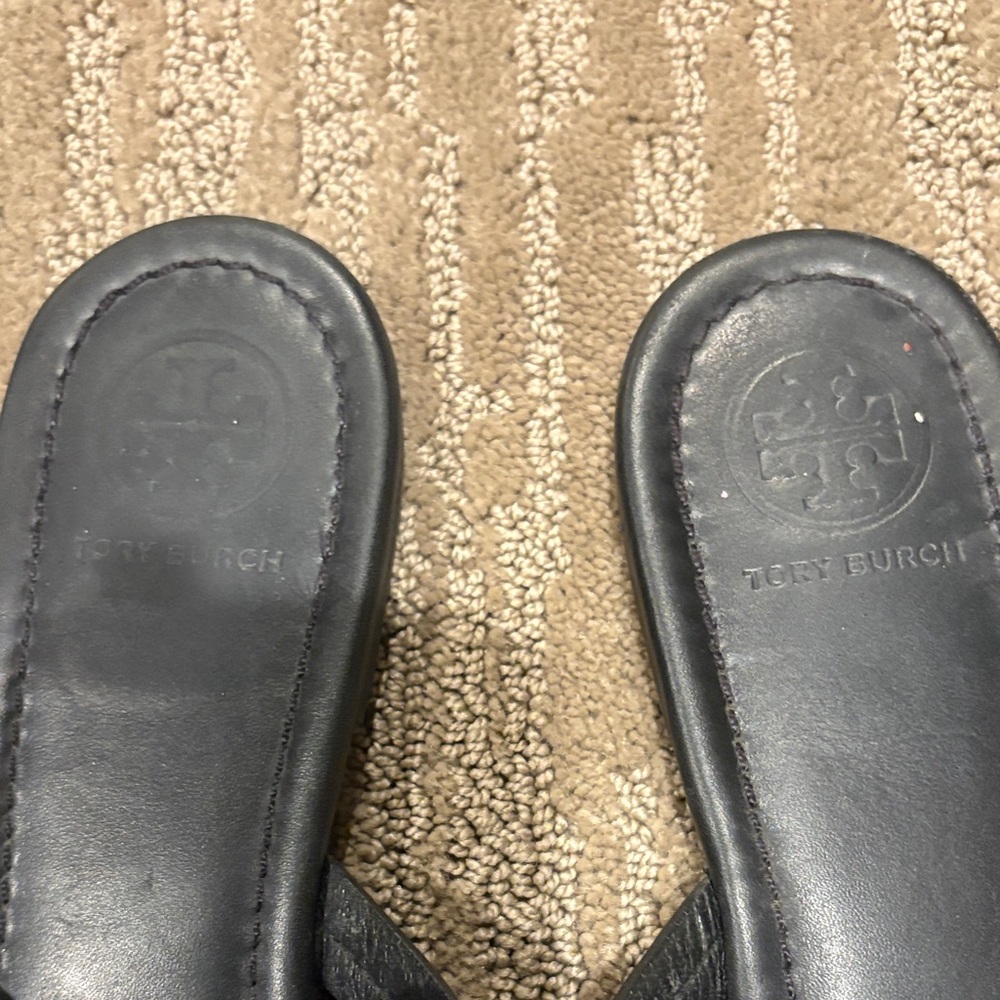 Tory Burch Black Cutout Sandals - Picture 3 of 6